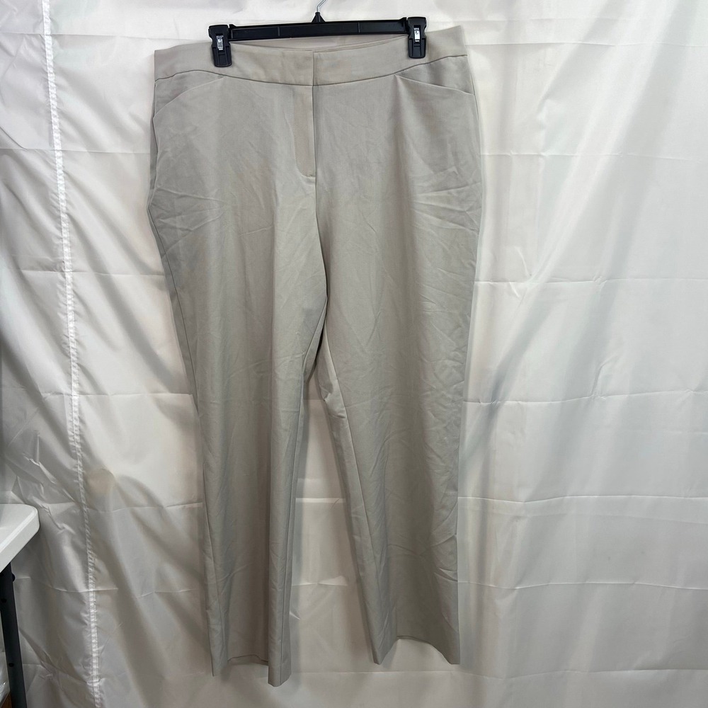 JM‎ Collection women's grayish tan stretch pocket straight fit dress pants 20W